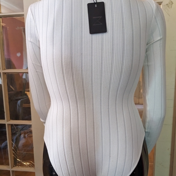 Zeynep Arcay cutout ribknit bodysuit nwt - Picture 4 of 14